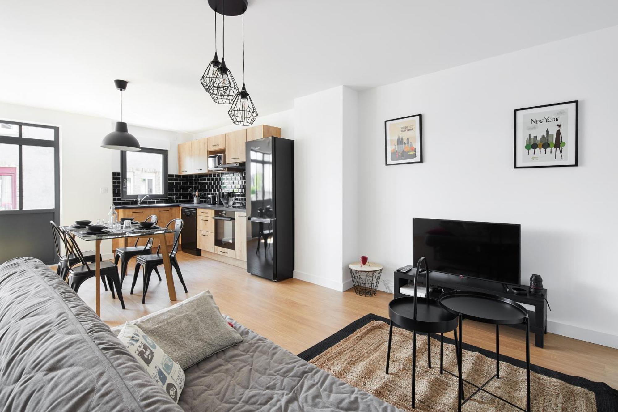 Ferienwohnung New-York New-York : Fibre Wifi/Linge/Parking Châteaubriant Exterior foto